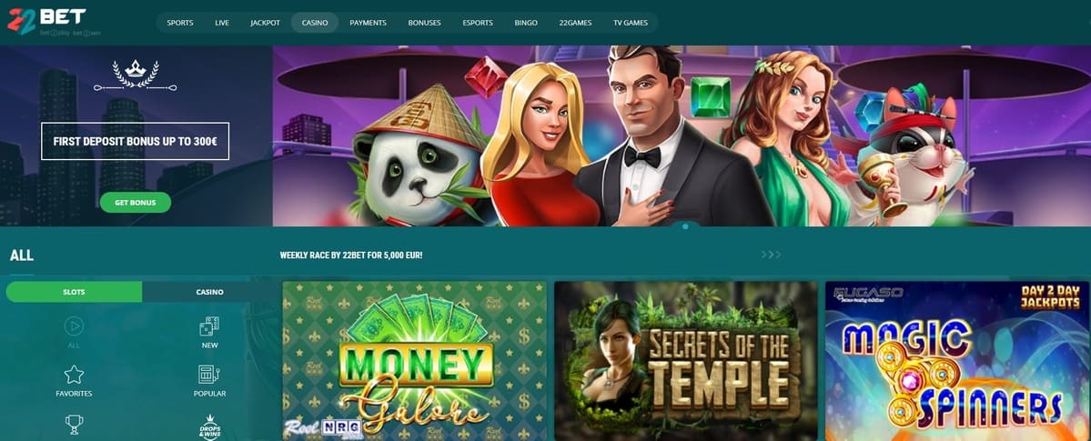 22bet casino romania