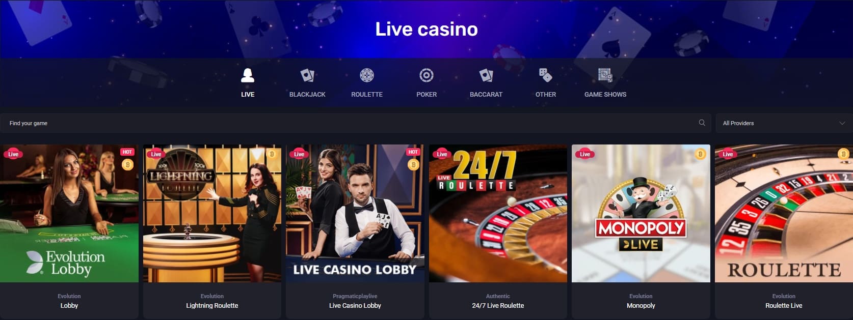 woocasino live casino