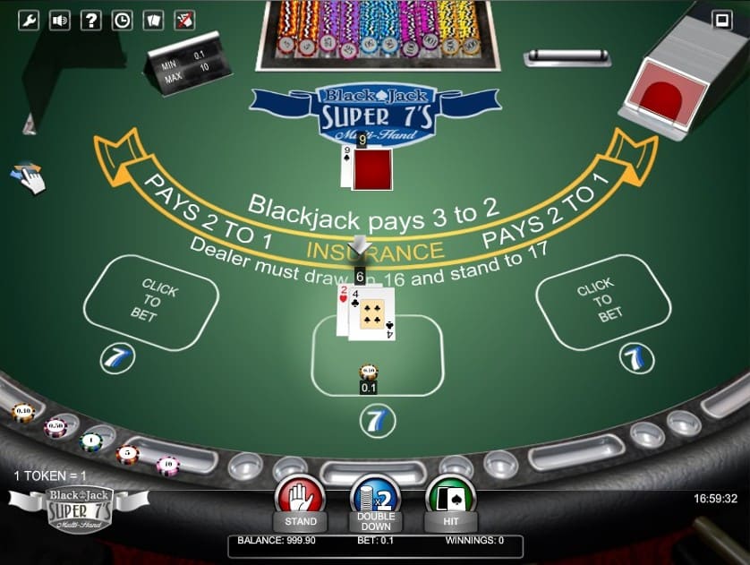 Super 7’s multi-hand Blackjack Table