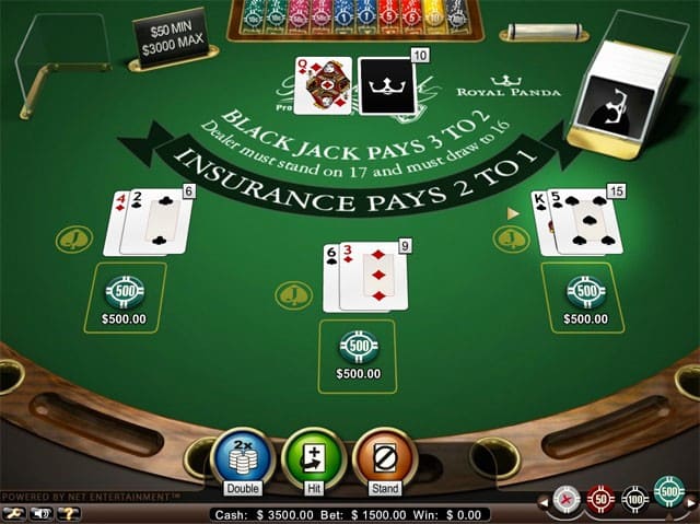 Blackjack Pro table