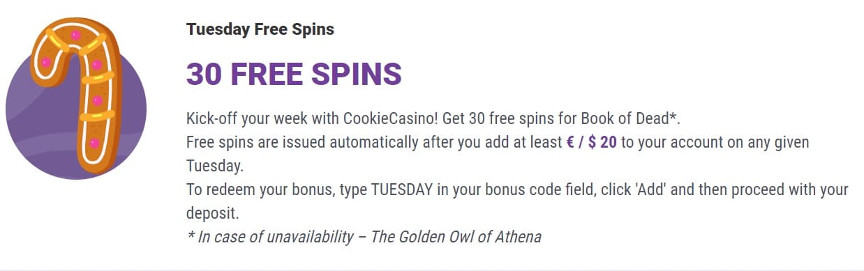 Tuesday free spins