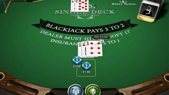 Single Deck Professional Blackjack