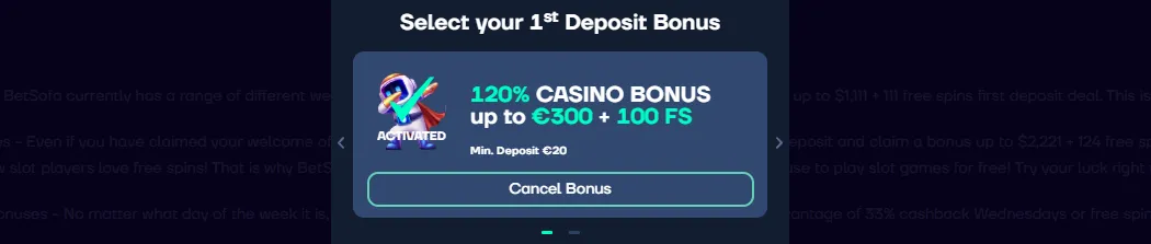 Bonuses and Promotions