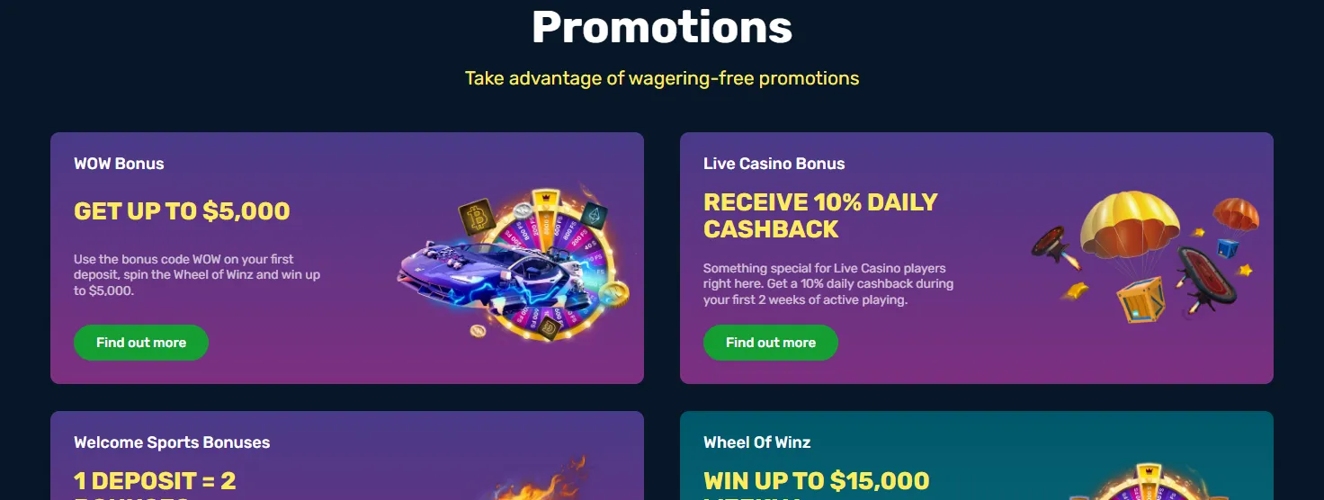 Bonuses and Promotions