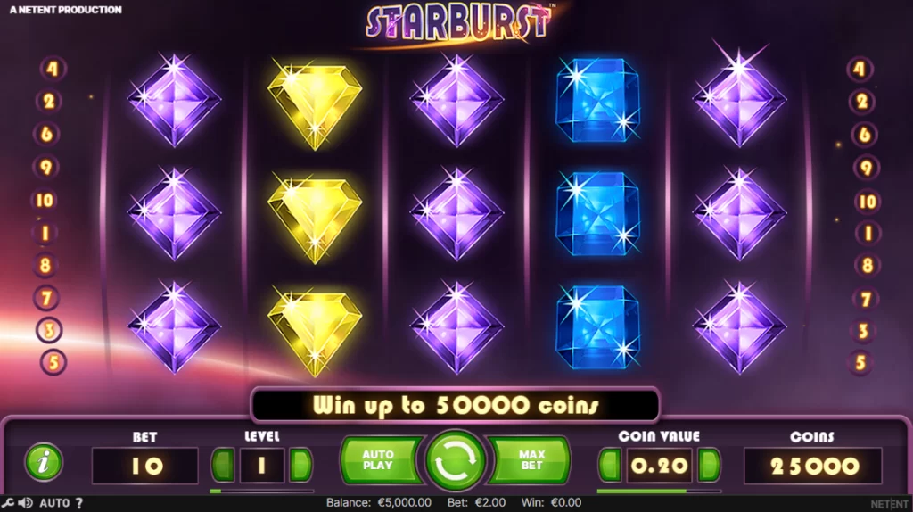 Обзор игрового автомата Starburst