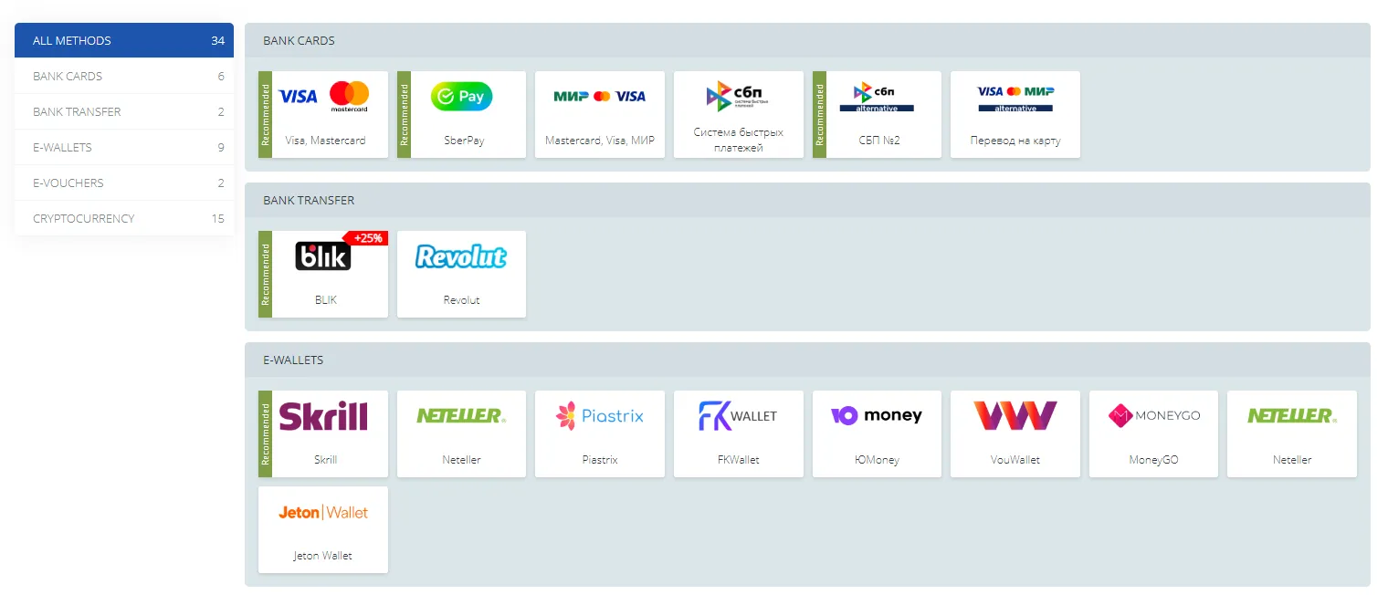 Deposits and Withdrawals