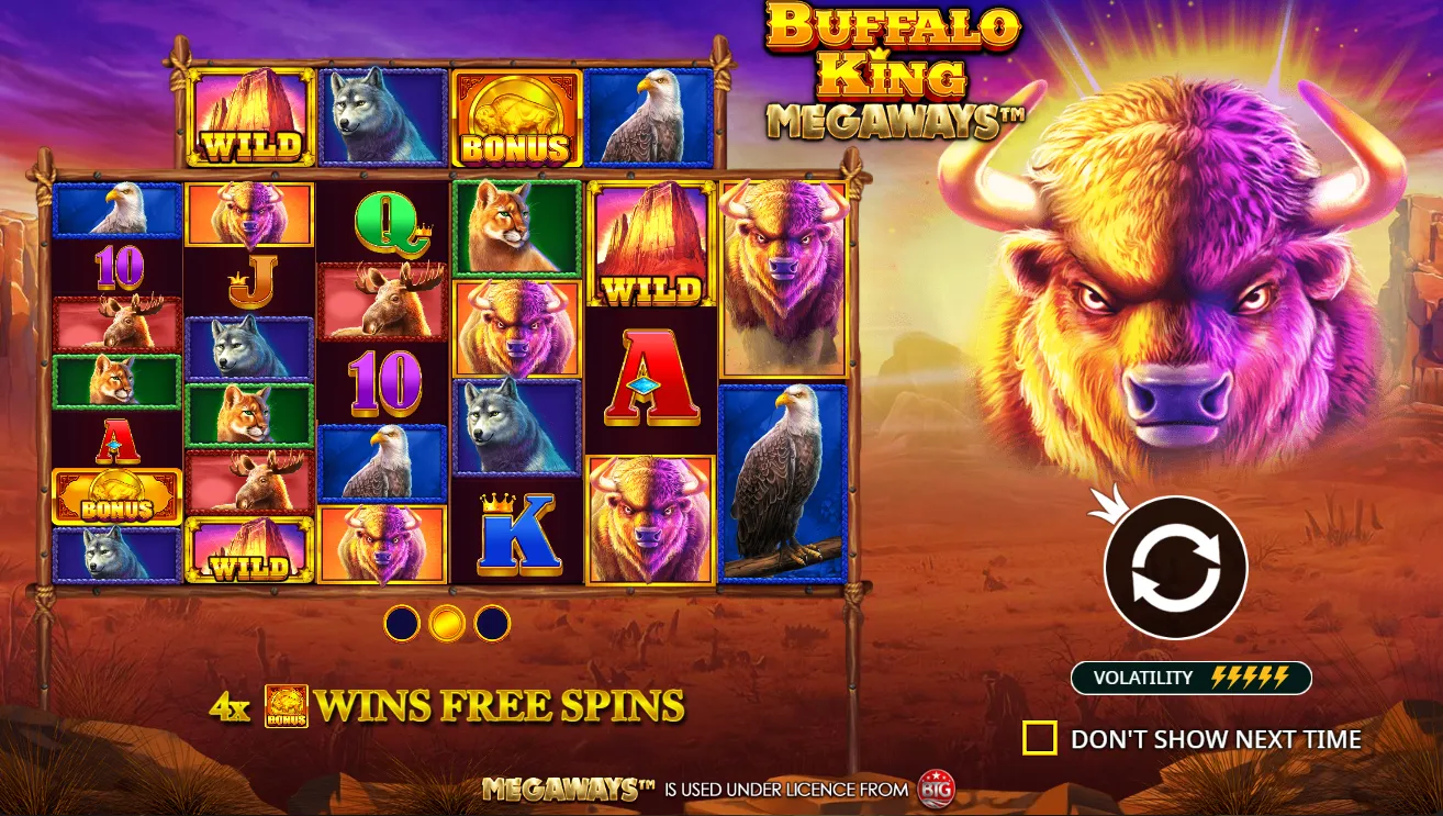 Überblick über den Spielautomaten Buffalo King Megaways