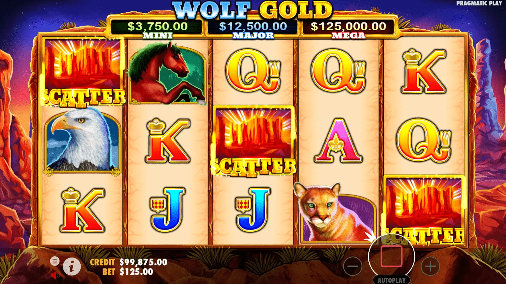 Überblick über den Spielautomaten Wolf Gold