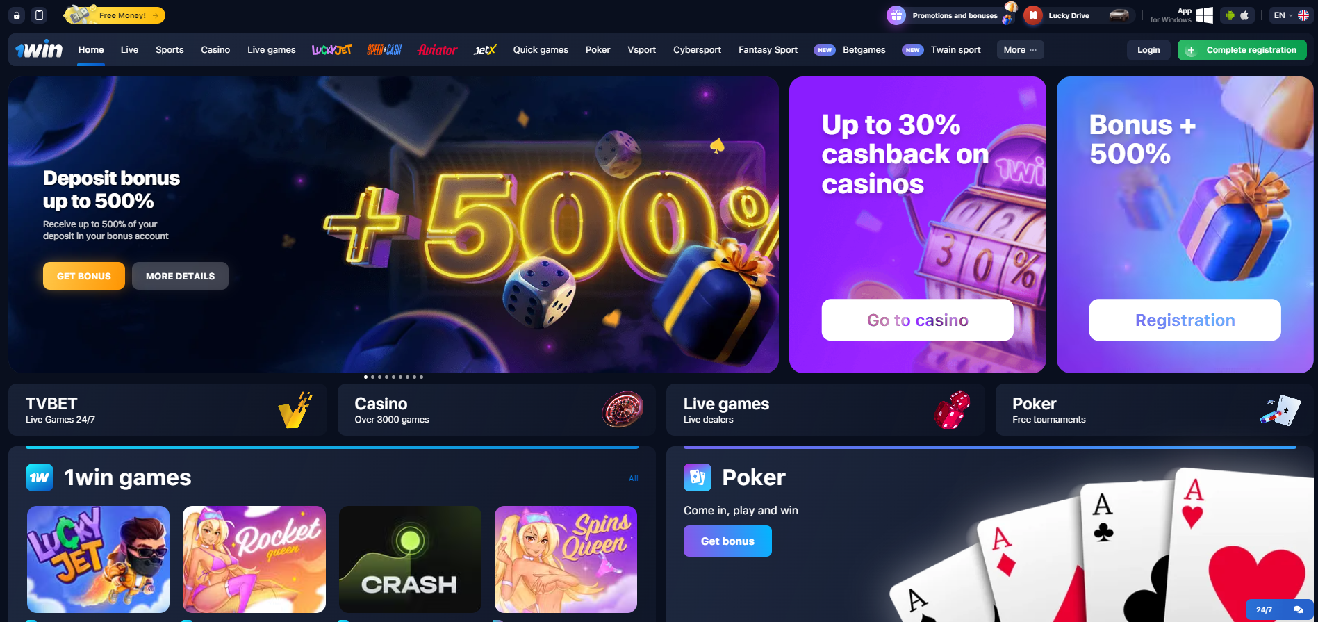 1Win Casino Overview